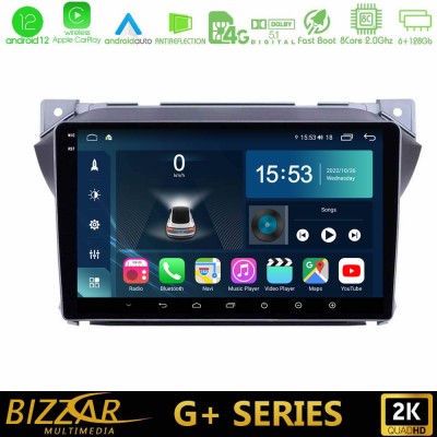 Bizzar G+ Series Suzuki Alto & Nissan Pixo 8core Android12 6+128GB Navigation Multimedia Tablet 9