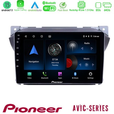 Pioneer AVIC 4Core Android13 2+64GB Suzuki Alto & Nissan Pixo Navigation Multimedia Tablet 9