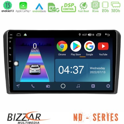 Bizzar ND Series 8Core Android13 2+32GB Audi A3 8P Navigation Multimedia Tablet 9