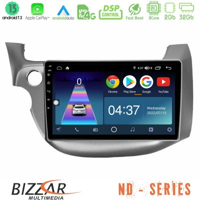 Bizzar ND Series 8Core Android13 2+32GB Honda Jazz 2009-2013 Navigation Multimedia Tablet 10
