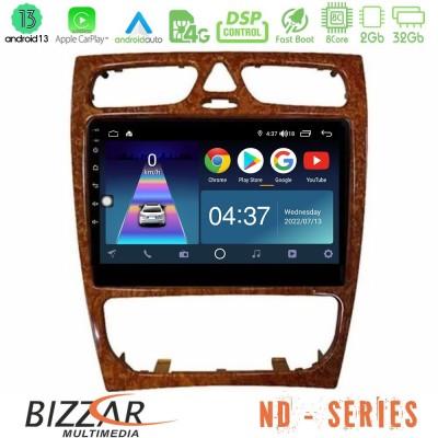 Bizzar ND Series 8Core Android13 2+32GB Mercedes C Class (W203) Navigation Multimedia Tablet 9