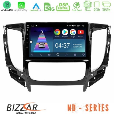Bizzar ND Series 8Core Android13 2+32GB Mitsubishi L200 2016-> & Fiat Fullback (Auto A/C) Navigation Multimedia Tablet 9