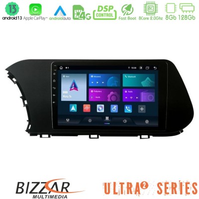 Bizzar Ultra Series Hyundai i20 2021-2024 8core Android13 8+128GB Navigation Multimedia Tablet 10
