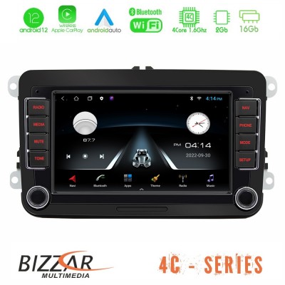 Bizzar VW Group 4core Android12 2+16GB Navigation Multimedia Deckless 7