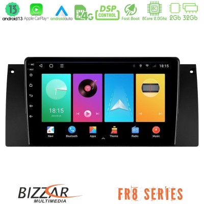 Bizzar FR8 Series BMW 5 Series (E39) / X5 (E53) 8core Android13 2+32GB Navigation Multimedia Tablet 9