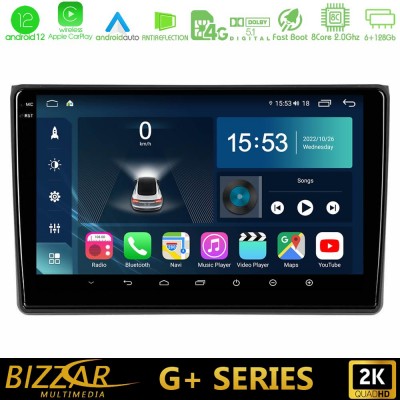 Bizzar G+ Series Audi A4 B7 8core Android12 6+128GB Navigation Multimedia Tablet 9