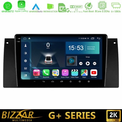 Bizzar G+ Series BMW 5 Series (E39) / X5 (E53) 8core Android12 6+128GB Navigation Multimedia Tablet 9