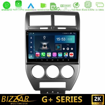 Bizzar G+ Series Jeep Compass/Patriot 2007-2008 8core Android12 6+128GB Navigation Multimedia Tablet 10