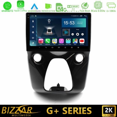 Bizzar G+ Series Toyota Aygo | Citroen C1 | Peugeot 108 8core Android12 6+128GB Navigation Multimedia 10