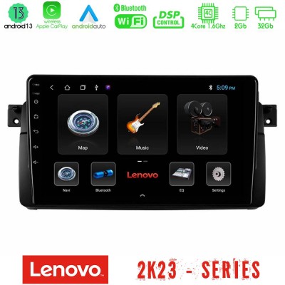 Lenovo Car Pad BMW E46 4Core Android 13 2+32GB Navigation Multimedia 9