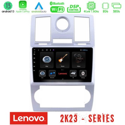 Lenovo Car Pad Chrysler 300C 4Core Android 13 2+32GB Navigation Multimedia Tablet 9