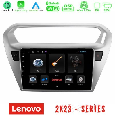 Lenovo Car Pad Citroën C-Elysée / Peugeot 301 4Core Android 13 2+32GB Navigation Multimedia Tablet 9