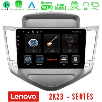 Lenovo Car Pad Chevrolet Cruze 2009-2012 4Core Android 13 2+32GB Navigation Multimedia Tablet 9