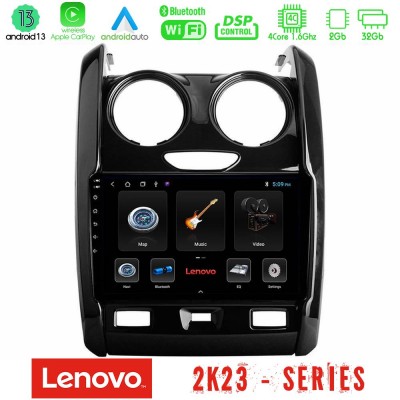 Lenovo Car Pad Dacia Duster 2014-2018 4Core Android 13 2+32GB Navigation Multimedia Tablet 9