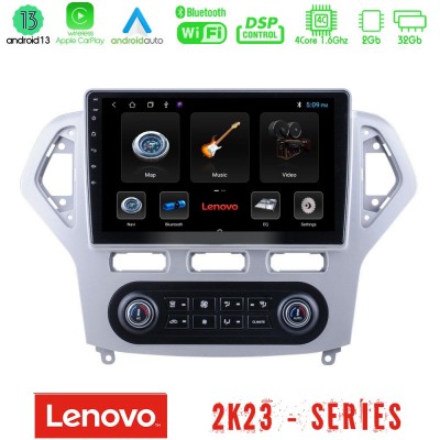 Lenovo Car Pad Ford Mondeo 2007-2011 (Auto A/C) 4Core Android 13 2+32GB Navigation Multimedia Tablet 9