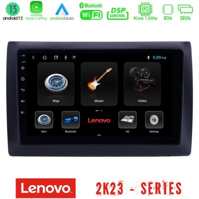 Lenovo Car Pad Fiat Stilo 4Core Android 13 2+32GB Navigation Multimedia Tablet 9