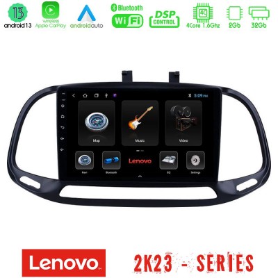 Lenovo Car Pad Fiat Doblo 2015-2022 4Core Android 13 2+32GB Navigation Multimedia Tablet 9