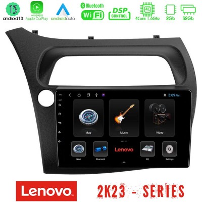 Lenovo Car Pad Honda Civic 4Core Android 13 2+32GB Navigation Multimedia Tablet 9