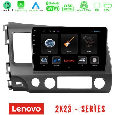 Lenovo Car Pad Honda Civic 2006-2011 4Core Android 13 2+32GB Navigation Multimedia Tablet 9