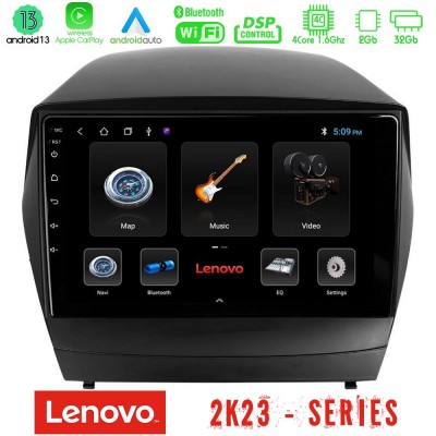 Lenovo Car Pad Hyundai IX35 Auto A/C 4Core Android 13 2+32GB Navigation Multimedia Tablet 9