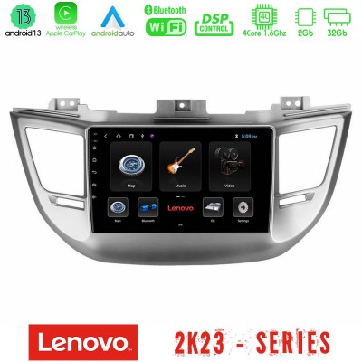 Lenovo Car Pad Hyundai Tucson 2015-2018 4Core Android 13 2+32GB Navigation Multimedia Tablet 9
