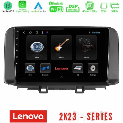 Lenovo Car Pad Hyundai Kona 2018-2023 4Core Android 13 2+32GB Navigation Multimedia Tablet 9