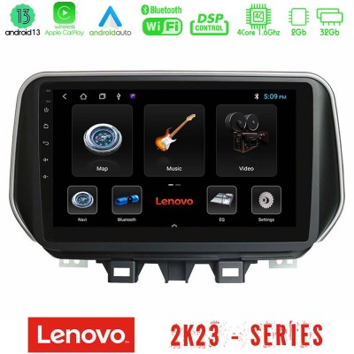 Lenovo Car Pad Hyundai Tucson 2019-> 4Core Android 13 2+32GB Navigation Multimedia Tablet 9