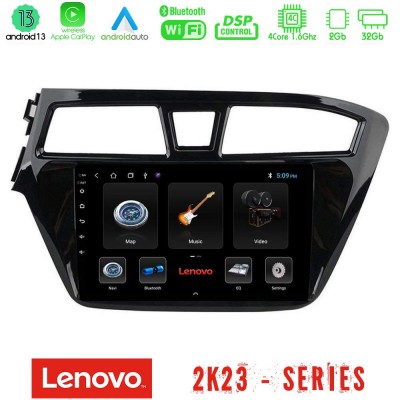 Lenovo Car Pad Hyundai i20 2014-2018 4Core Android 13 2+32GB Navigation Multimedia Tablet 9