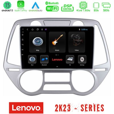 Lenovo Car Pad Hyundai i20 2009-2012 Auto A/C 4Core Android 13 2+32GB Navigation Multimedia Tablet 9