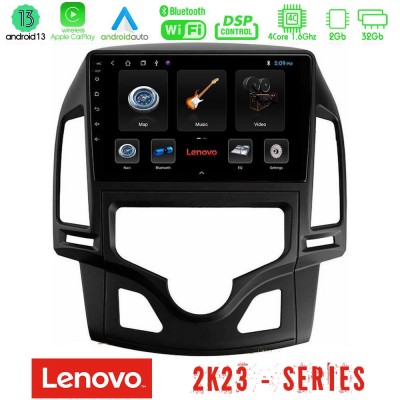 Lenovo Car Pad Hyundai i30 2007-2012 Auto A/C 4Core Android 13 2+32GB Navigation Multimedia Tablet 9