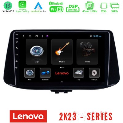 Lenovo Car Pad Hyundai i30 4Core Android 13 2+32GB Navigation Multimedia Tablet 9