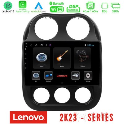 Lenovo Car Pad Jeep Compass 2012-2016 4Core Android 13 2+32GB Navigation Multimedia Tablet 9