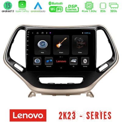 Lenovo Car Pad Jeep Cherokee 2014-2019 4Core Android 13 2+32GB Navigation Multimedia Tablet 9