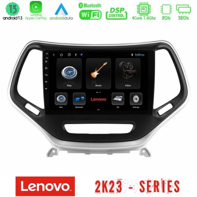 Lenovo Car Pad Jeep Cherokee 2014-2019 4core Android 13 2+32GB Navigation Multimedia Tablet 9