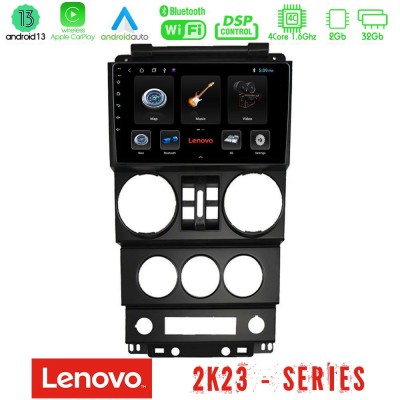 Lenovo Car Pad Jeep Wrangler 2008-2010 4Core Android 13 2+32GB Navigation Multimedia Tablet 9