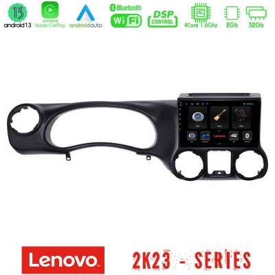 Lenovo Car Pad Jeep Wrangler 2011-2014 4Core Android 13 2+32GB Navigation Multimedia Tablet 9