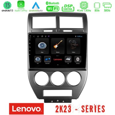 Lenovo Car Pad Jeep Compass/Patriot 2007-2008 4Core Android 13 2+32GB Navigation Multimedia Tablet 10