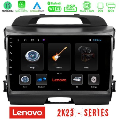 Lenovo Car Pad Kia Sportage 4Core Android 13 2+32GB Navigation Multimedia Tablet 9