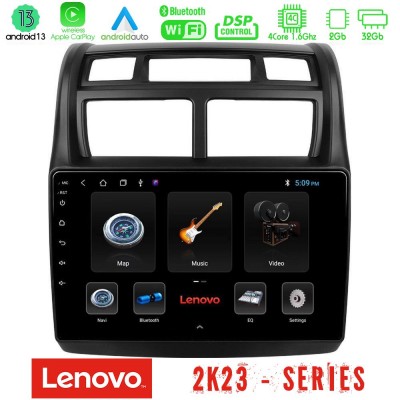 Lenovo Car Pad Kia Sportage 2008-2011 4Core Android 13 2+32GB Navigation Multimedia Tablet 9