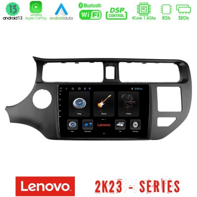 Lenovo Car Pad Kia Rio 2011-2015 4Core Android 13 2+32GB Navigation Multimedia Tablet 9