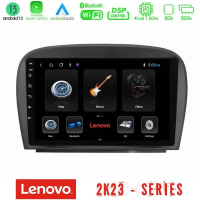 Lenovo Car Pad Mercedes SL Class 2005-2011 4Core Android 13 2+32GB Navigation Multimedia Tablet 9