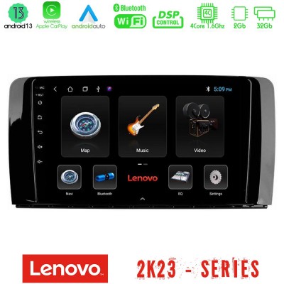 Lenovo Car Pad Mercedes R Class 4Core Android 13 2+32GB Navigation Multimedia Tablet 9