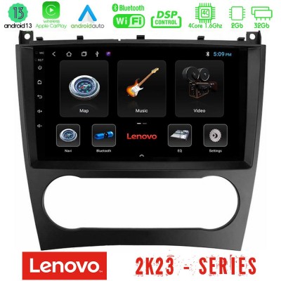 Lenovo Car Pad Mercedes W203 Facelift 4Core Android 13 2+32GB Navigation Multimedia Tablet 9