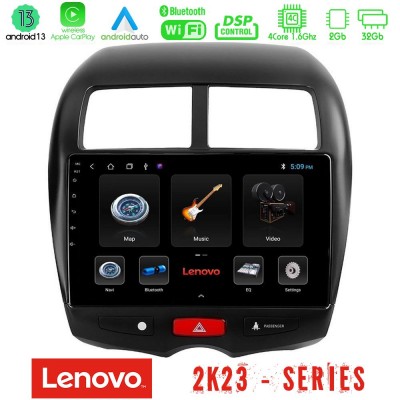 Lenovo Car Pad Mitsubishi ASX 4Core Android 13 2+32GB Navigation Multimedia Tablet 10