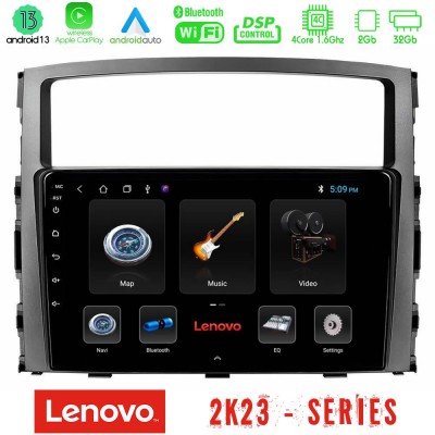 Lenovo Car Pad Mitsubishi Pajero 2008-2009 4core Android 13 2+32GB Navigation Multimedia Tablet 9