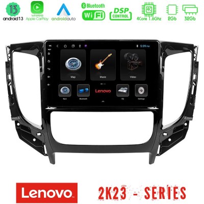 Lenovo Car Pad Mitsubishi L200 2016-> & Fiat Fullback (Auto A/C) 4Core Android 13 2+32GB Navigation Multimedia Tablet 9