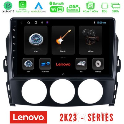 Lenovo Car Pad Mazda MX-5 2005-2015 4Core Android 13 2+32GB Navigation Multimedia Tablet 9