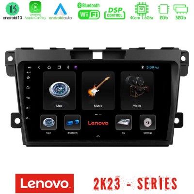 Lenovo Car Pad Mazda CX-7 2007-2011 4Core Android 13 2+32GB Navigation Multimedia Tablet 9