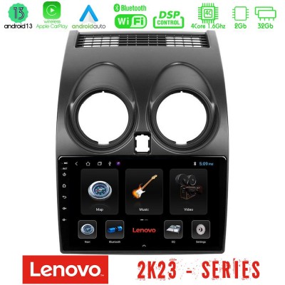 Lenovo Car Pad Nissan Qashqai J10 4Core Android 13 2+32GB Navigation Multimedia Tablet 9
