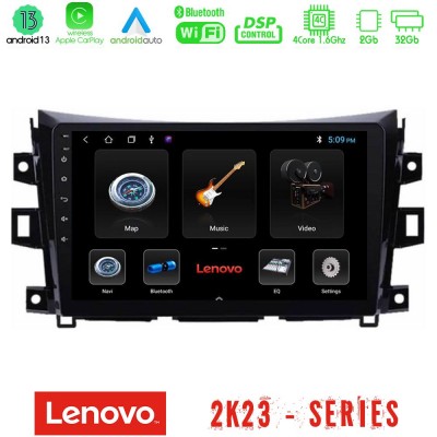 Lenovo Car Pad Nissan Navara NP300 4Core Android 13 2+32GB Navigation Multimedia Tablet 9